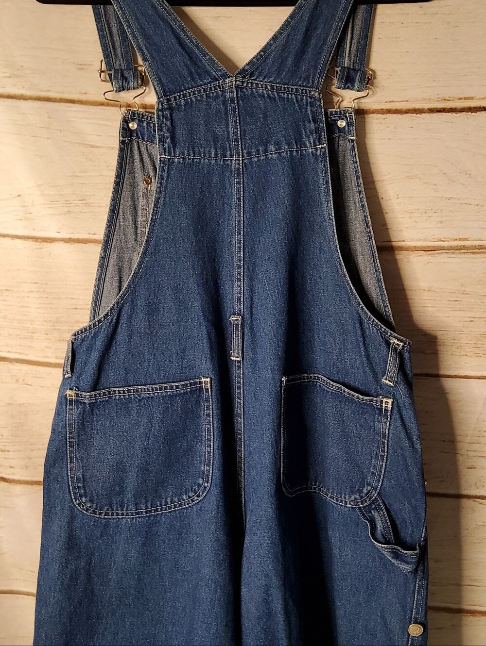 Guess? Vintage Georges Marciano Denim Shortalls with Triangle Logo - Picture 2 of 8